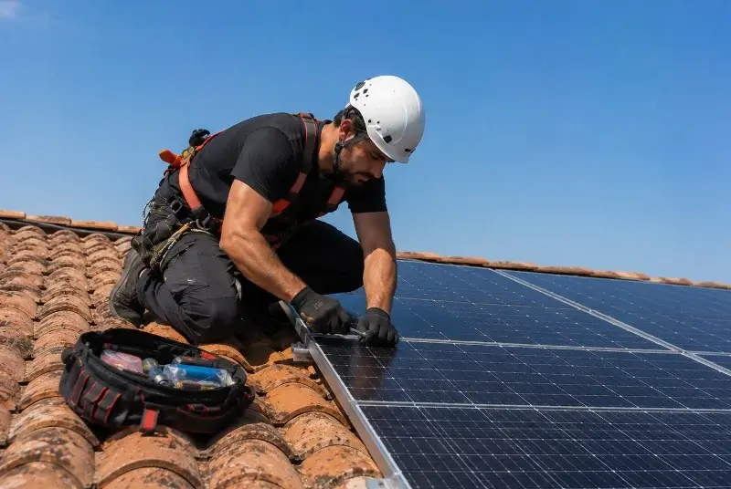 Maintenance et monitoring de panneaux solaires à Crazannes